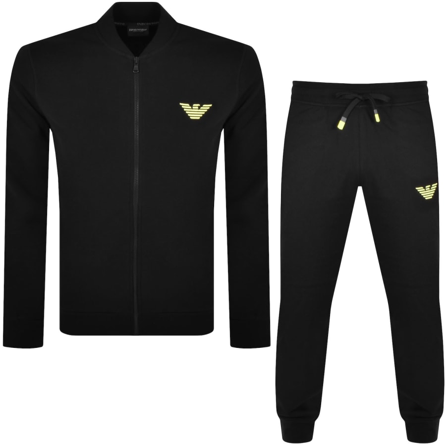 Emporio Armani Full Zip Lounge Set Black Mainline Menswear Denmark